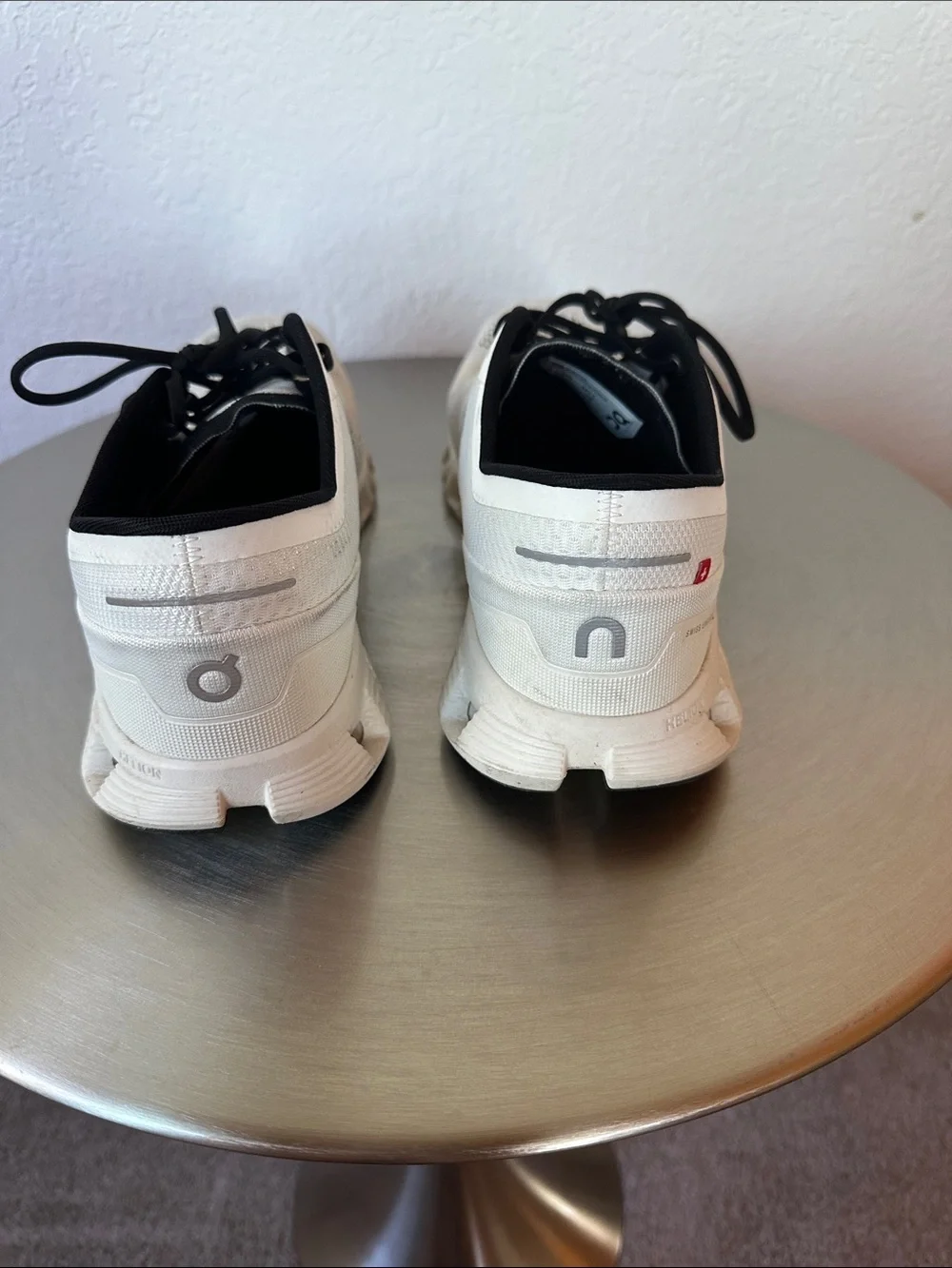 On Cloud Men's Athletic Running Shoes in White/Black - Picture 5 of 11